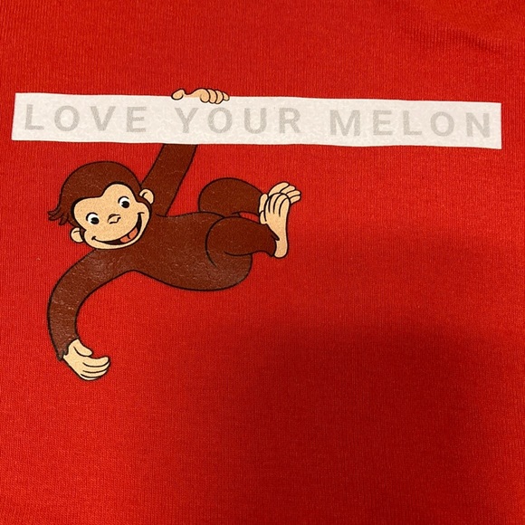 Curious George love your melon red bodysuit 3/6m - Picture 1 of 7